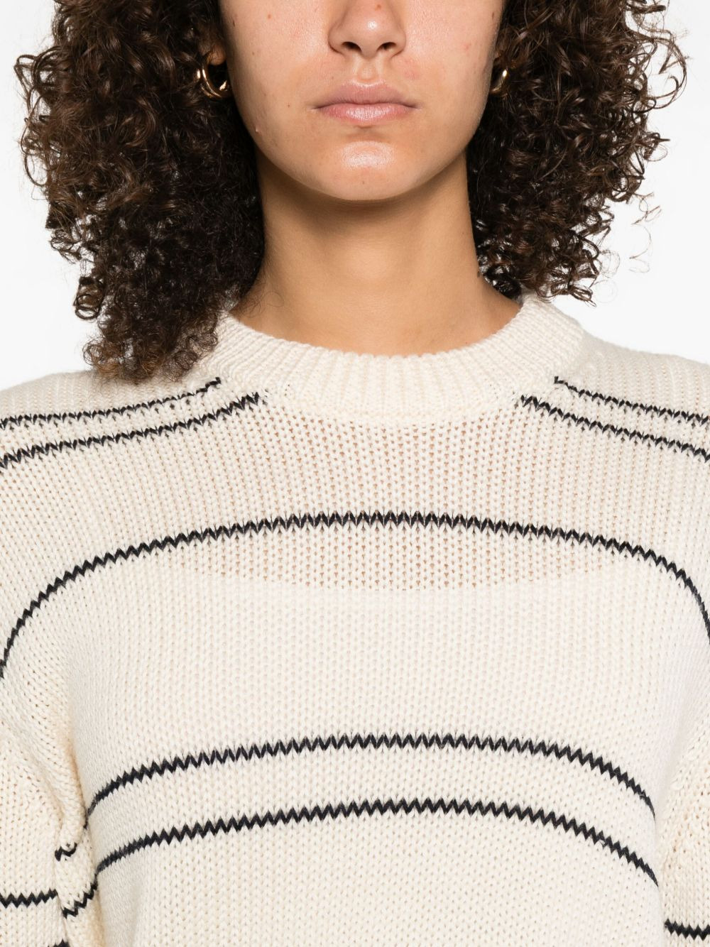 striped crew-neck sweater - 5