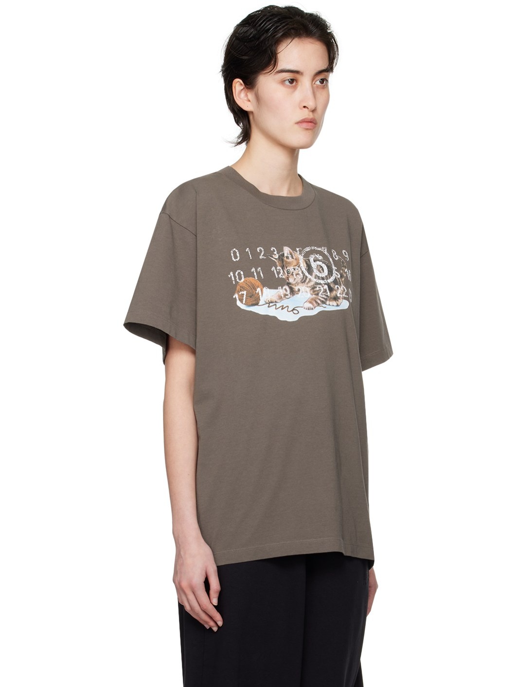 Brown Cat & Wool T-Shirt - 2