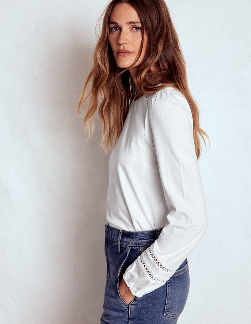 Flo Trim Detail Top-White 3