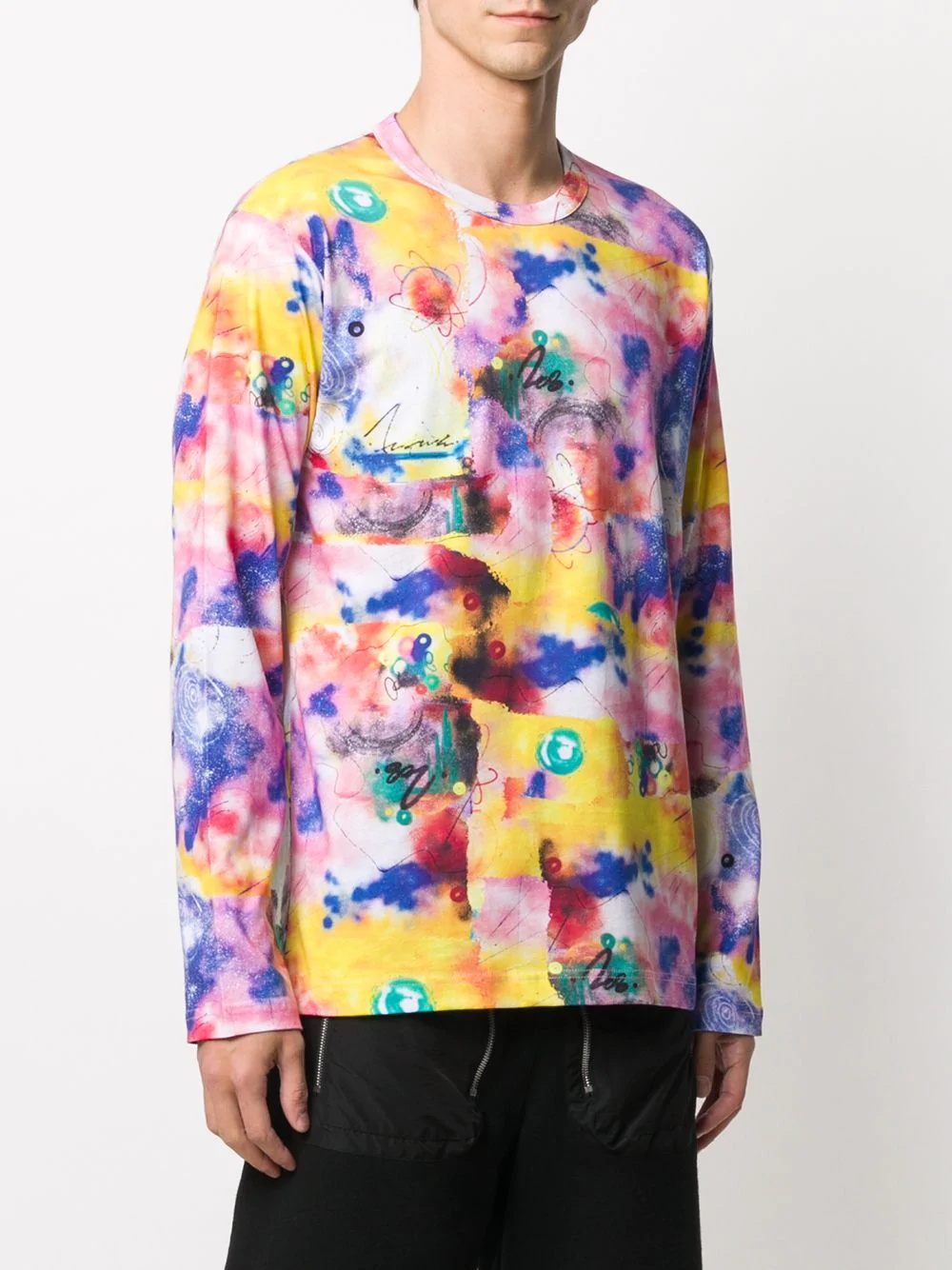 tie-dye print long-sleeve T-shirt - 3