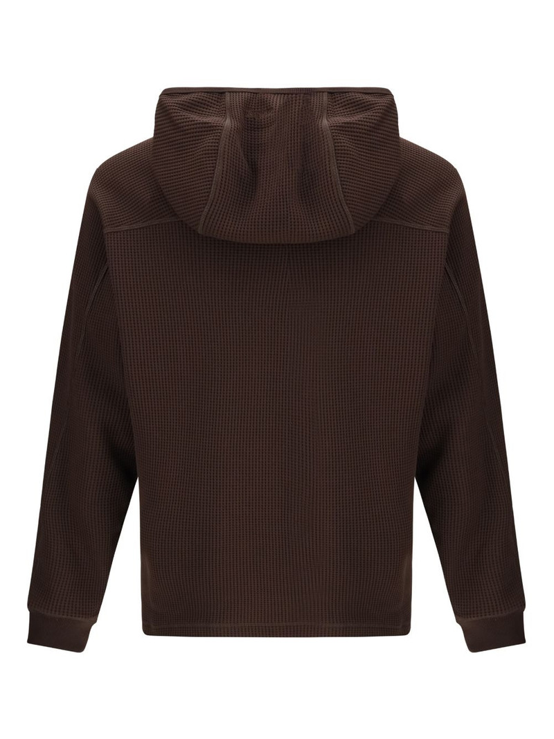 Herno waffle-knit hoodie outlook