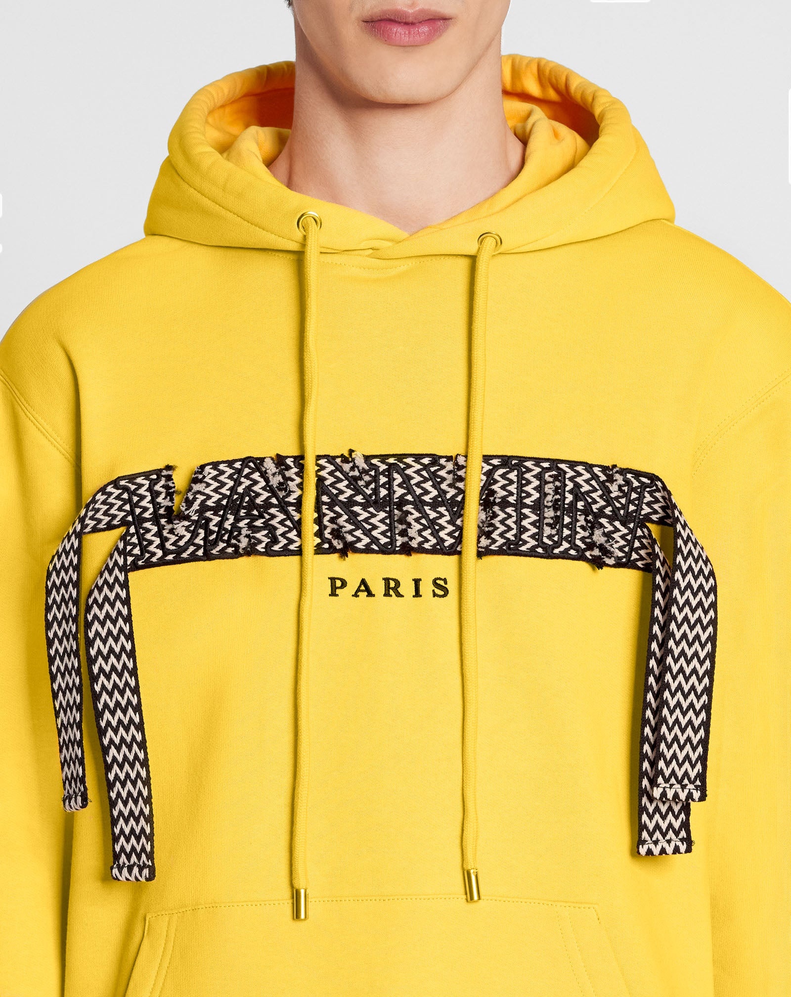 OVERSIZED EMBROIDERED LANVIN CURB LACE HOODIE - 5