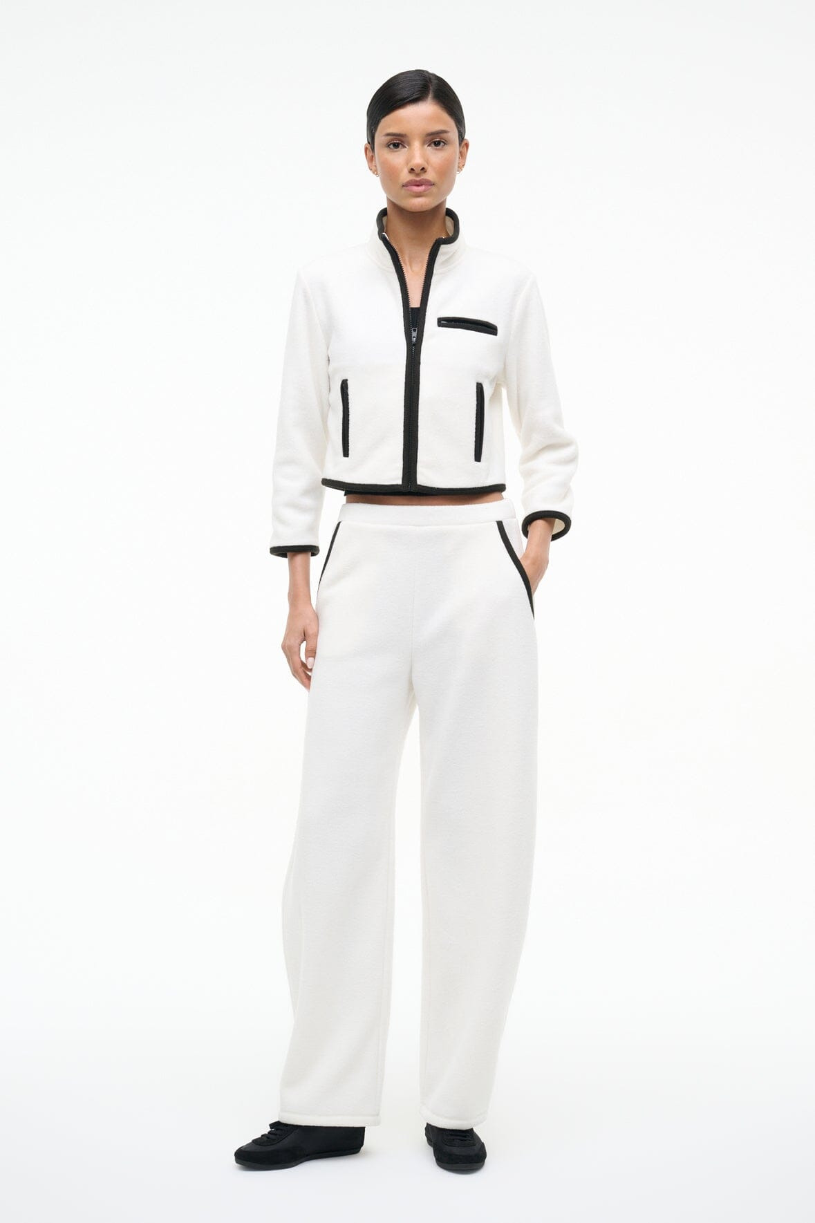 STAUD JETER JACKET IVORY BLACK - 8