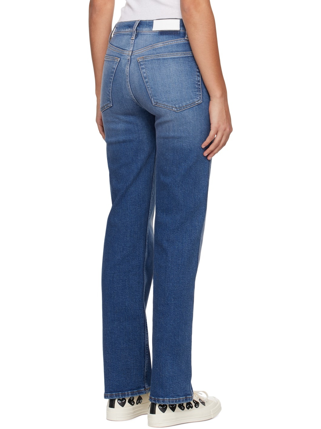 Blue 90s High Rise Jeans - 3