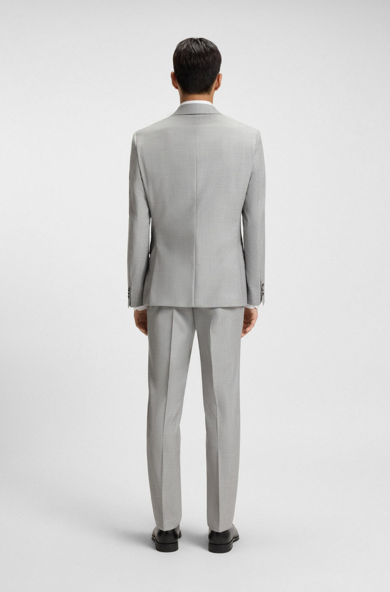 BOSS SLIM-FIT SUIT IN MICRO-PATTERNED VIRGIN WOOL outlook