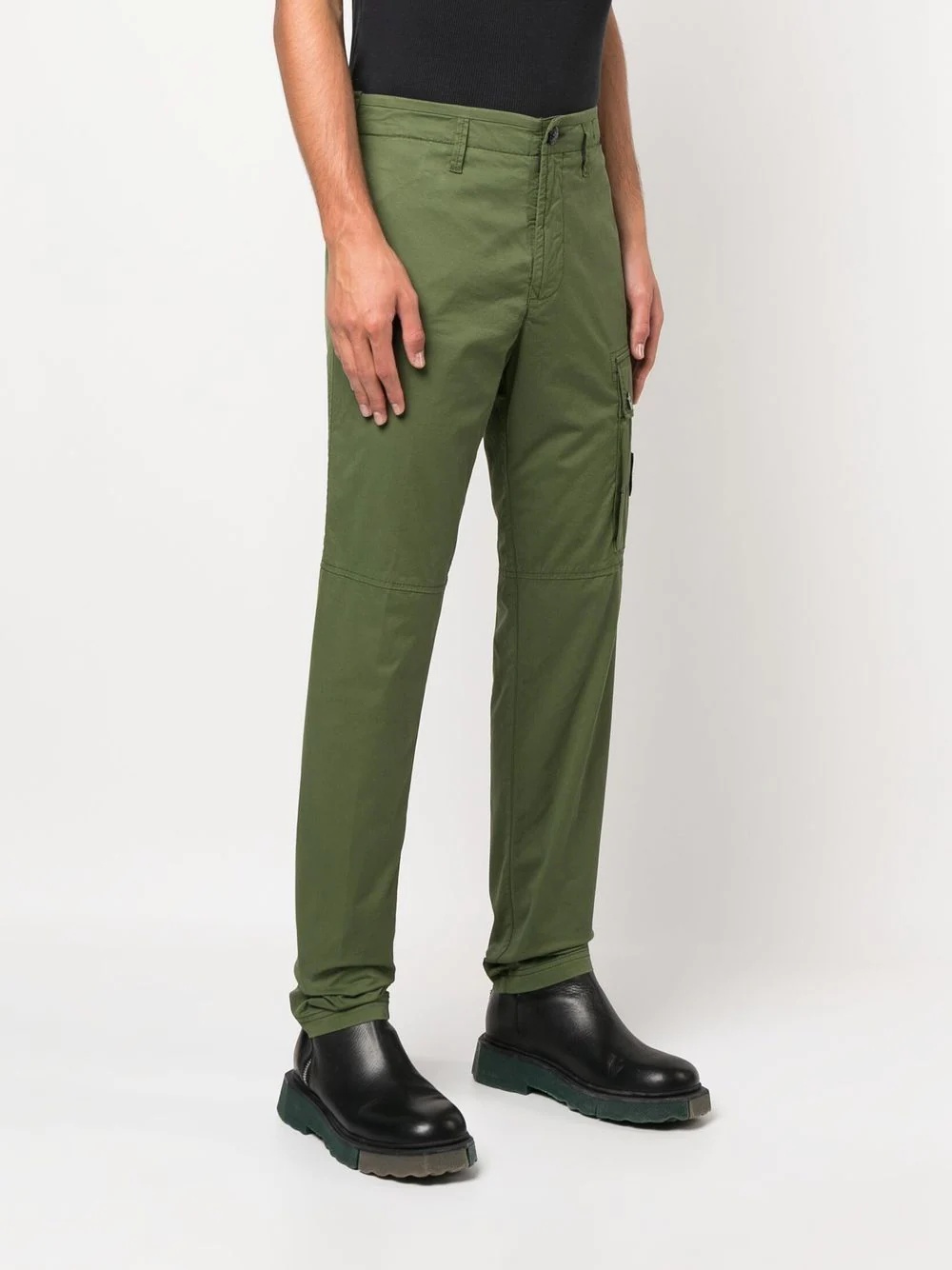 Compass-badge slim-fit trousers - 3