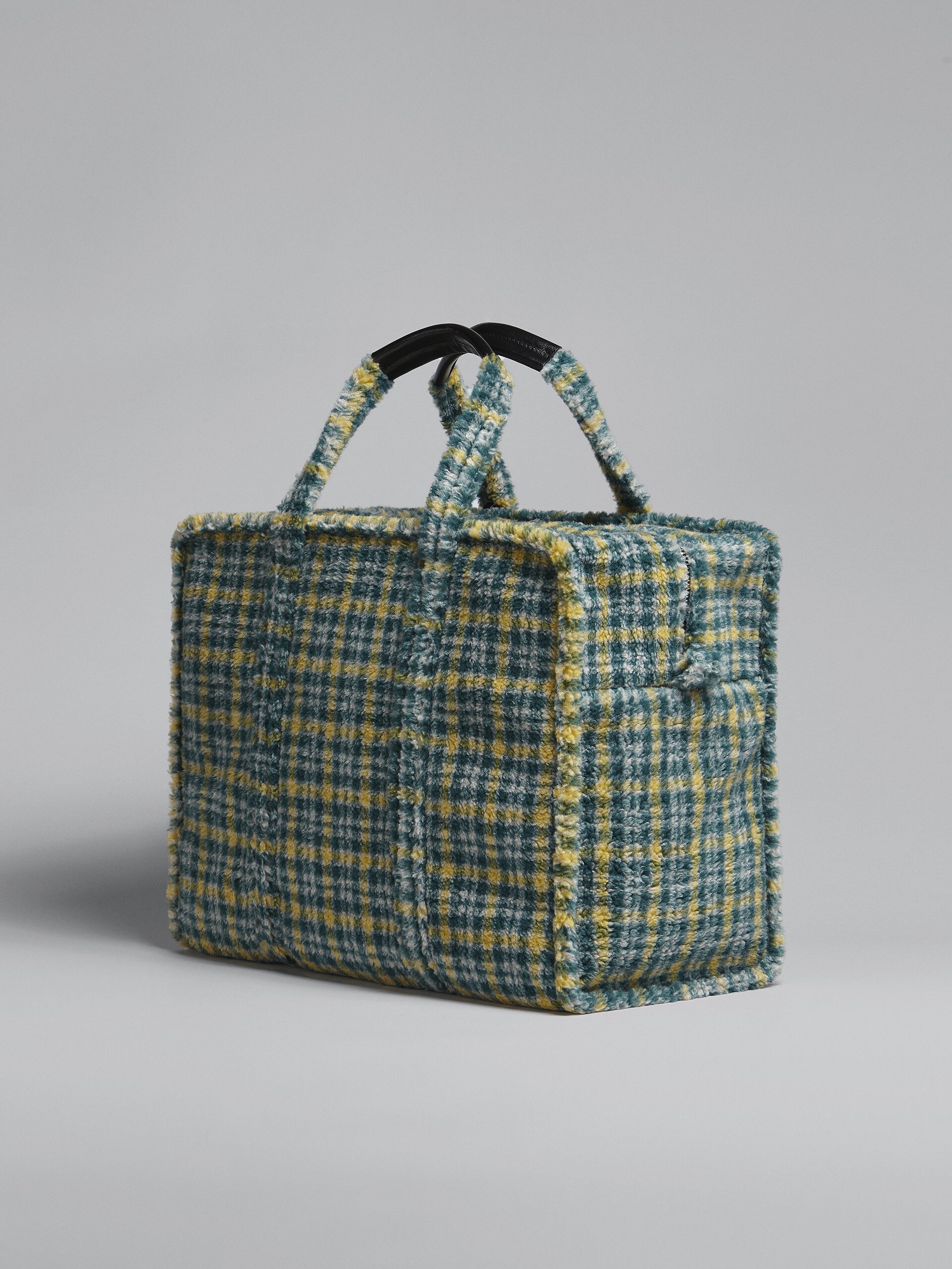 TRAVEL BAG IN GREEN CHECK FABRIC - 3
