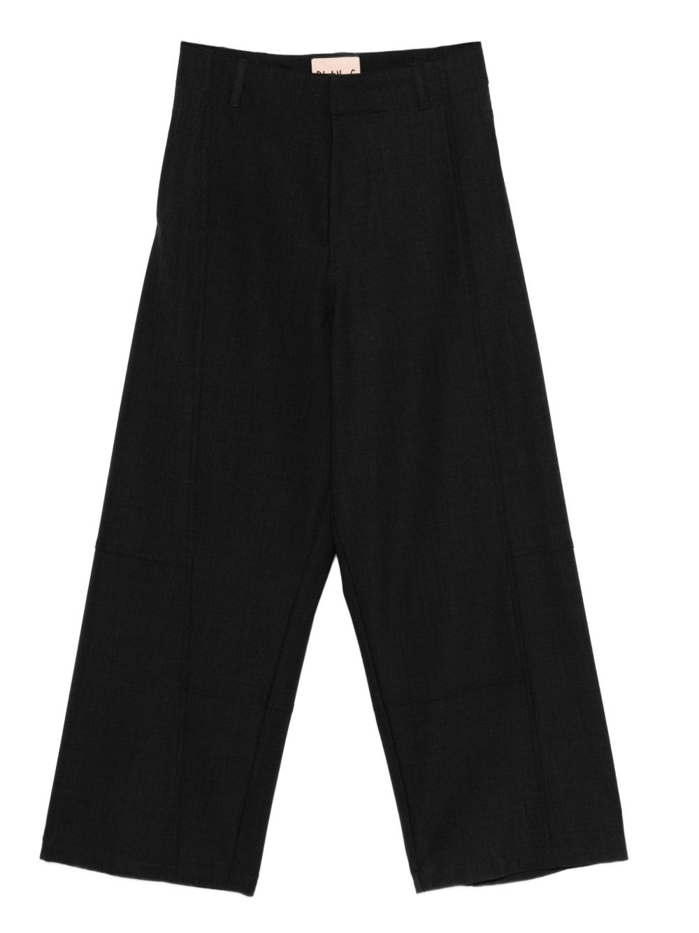 panelled straight-leg trousers - 1