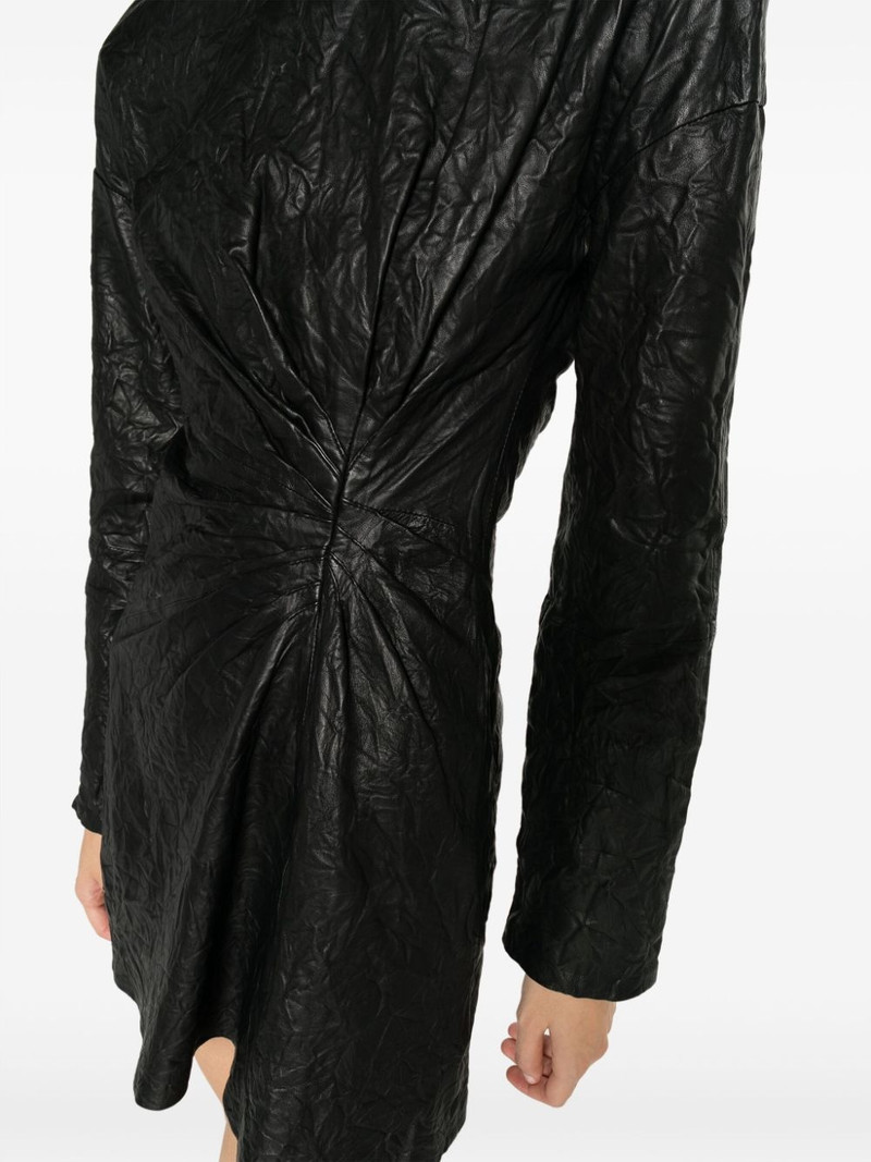 Rixina gathered leather minidress 5