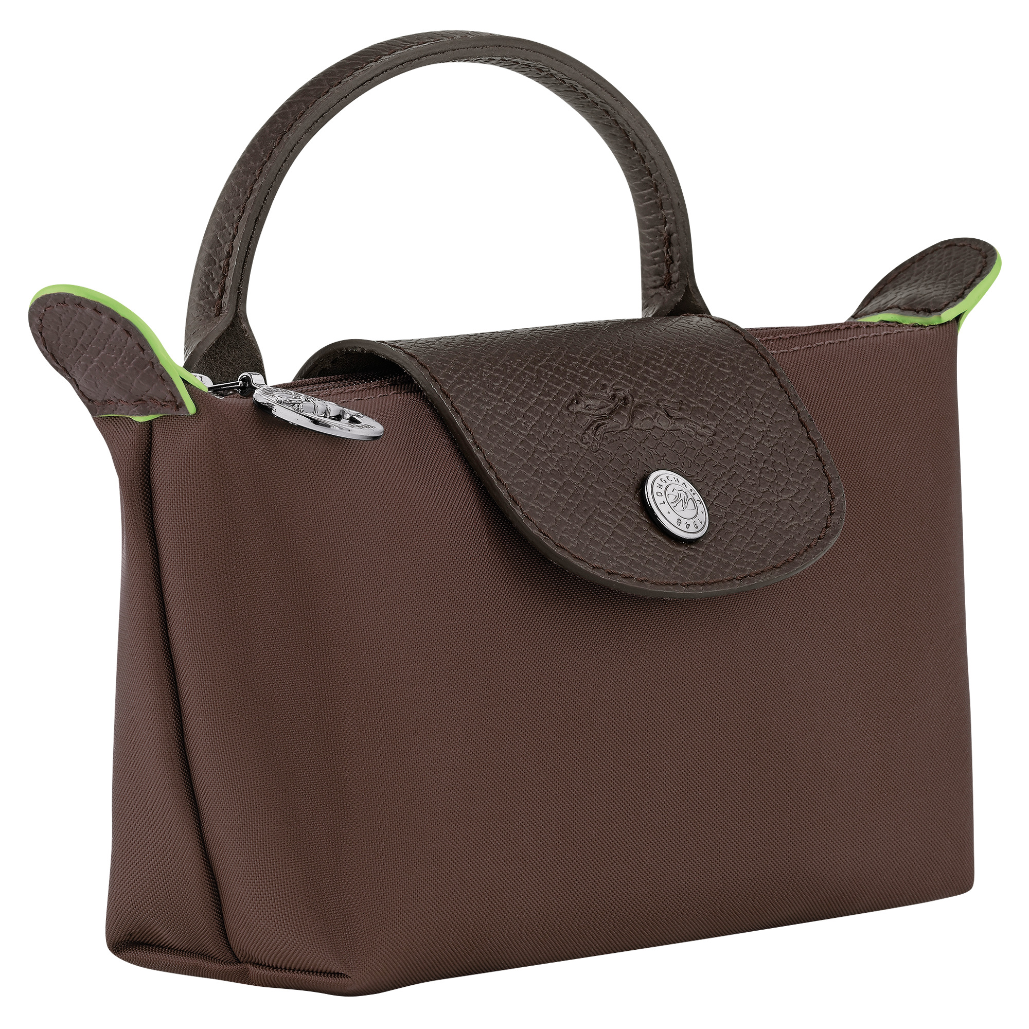 Le Pliage Green Pouch with handle Mocha - Recycled canvas - 2