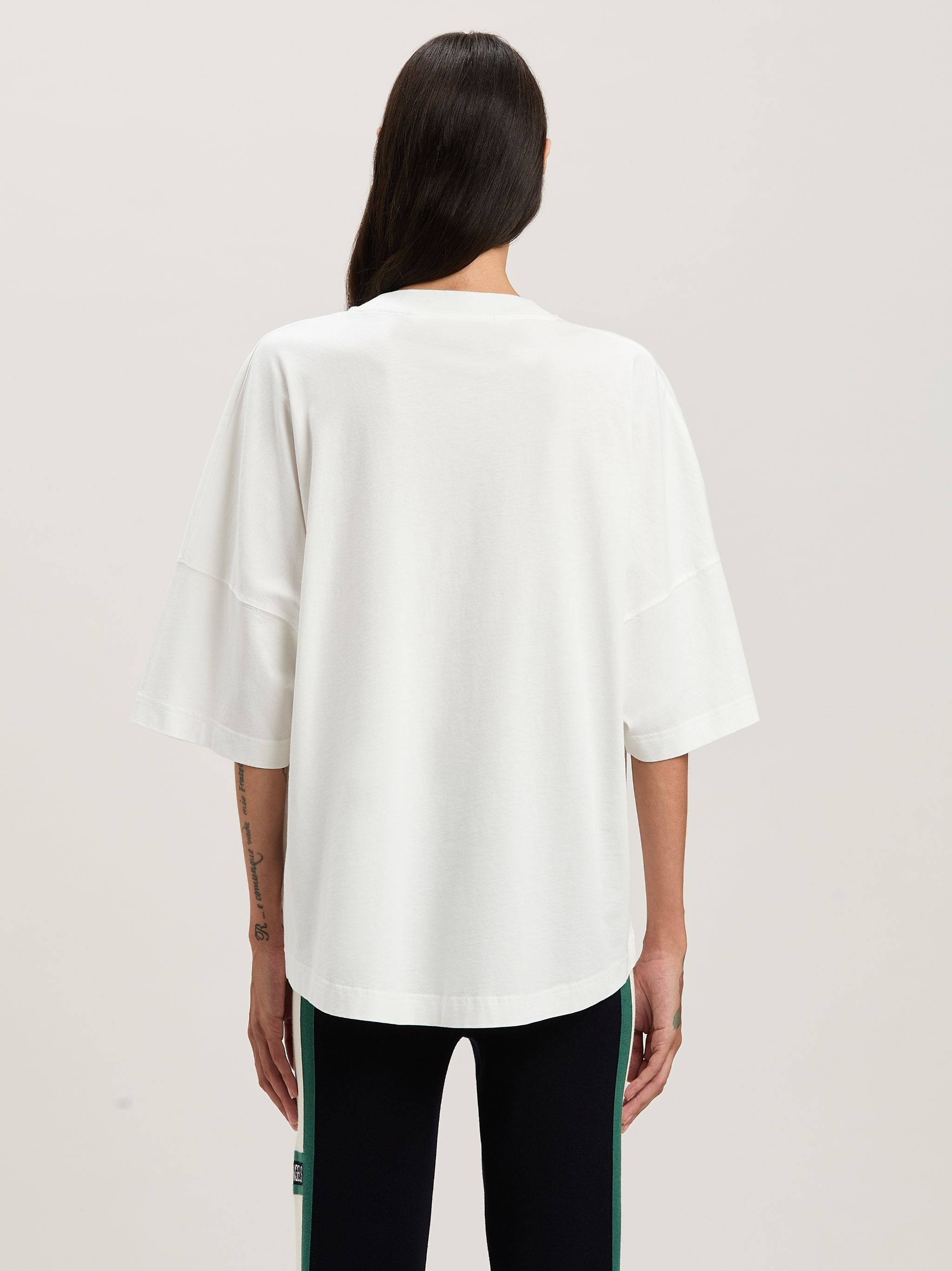 Curved Logo knit hoodie - 5