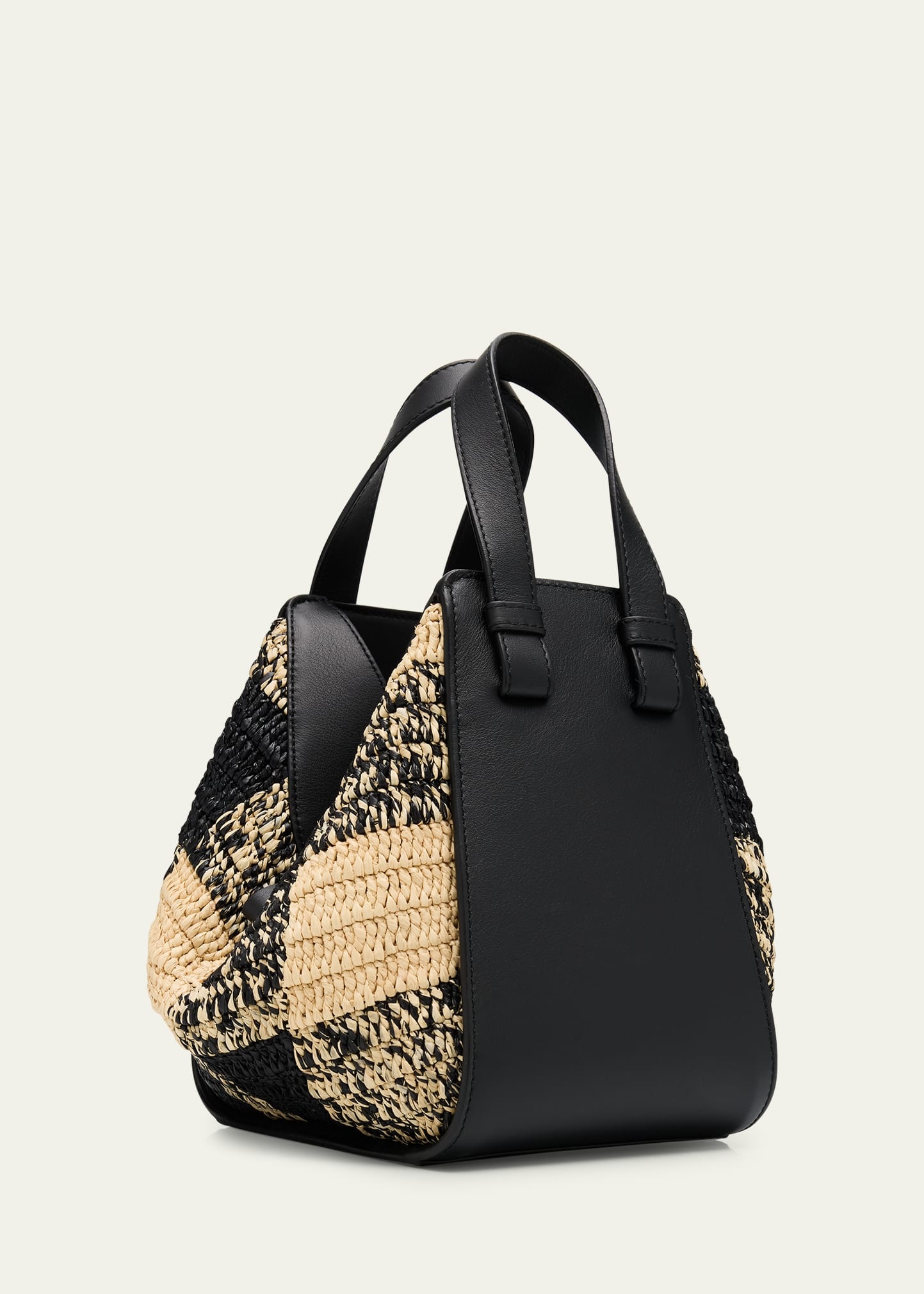 Hammock Top-Handle Bag in Gingham Raffia - 3