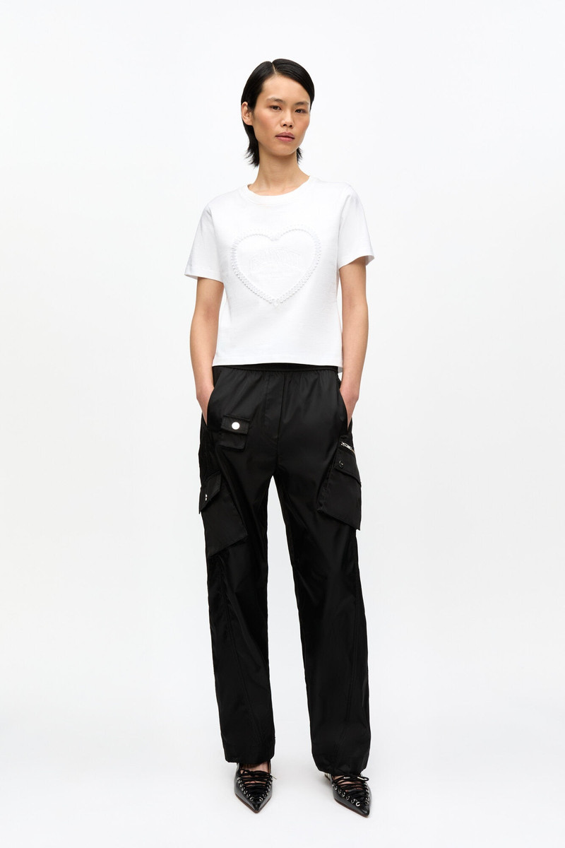 WHITE HEAVY COTTON HEART T-SHIRT 3