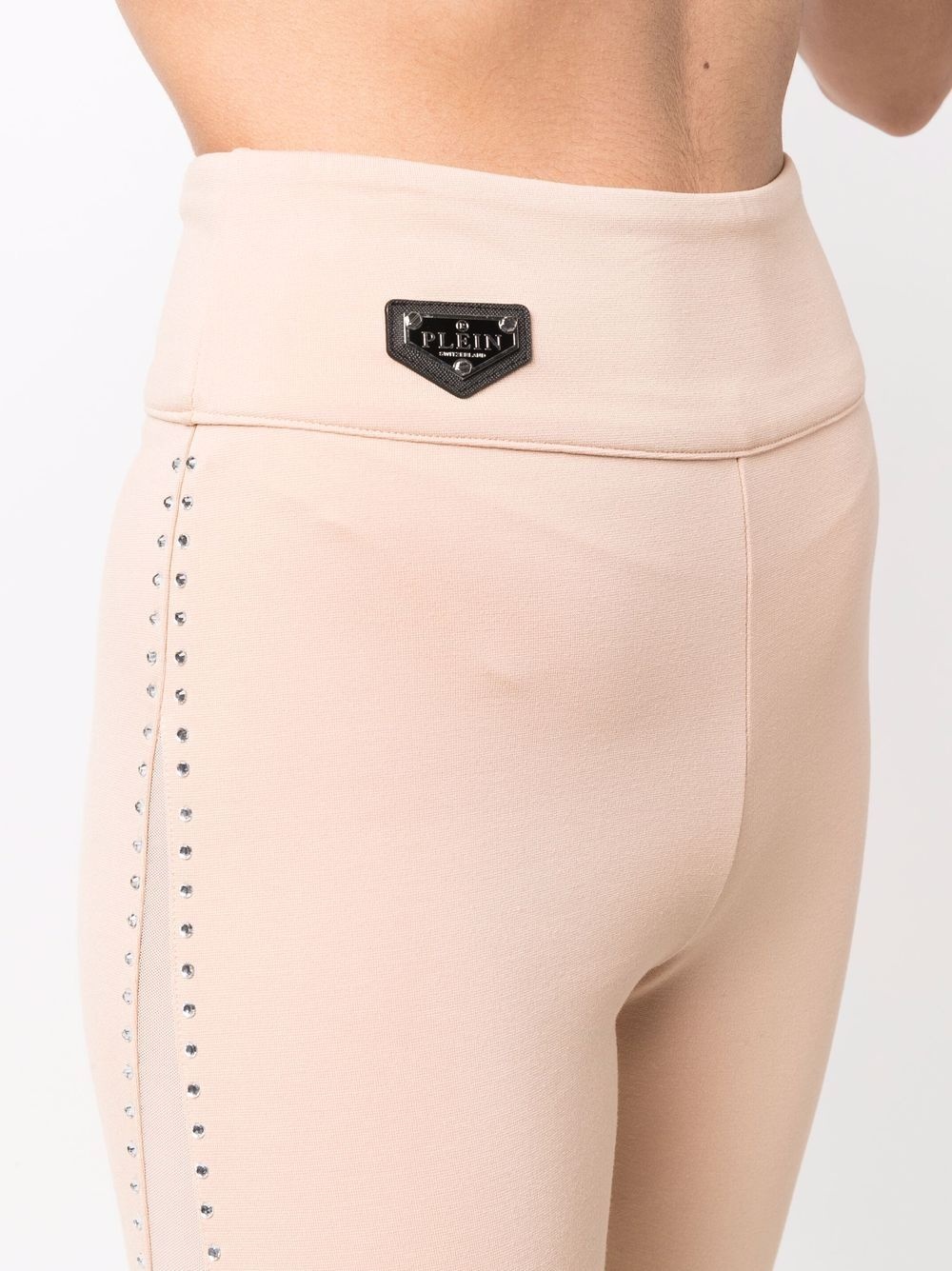 stud-detail sheer-paneling leggings - 5