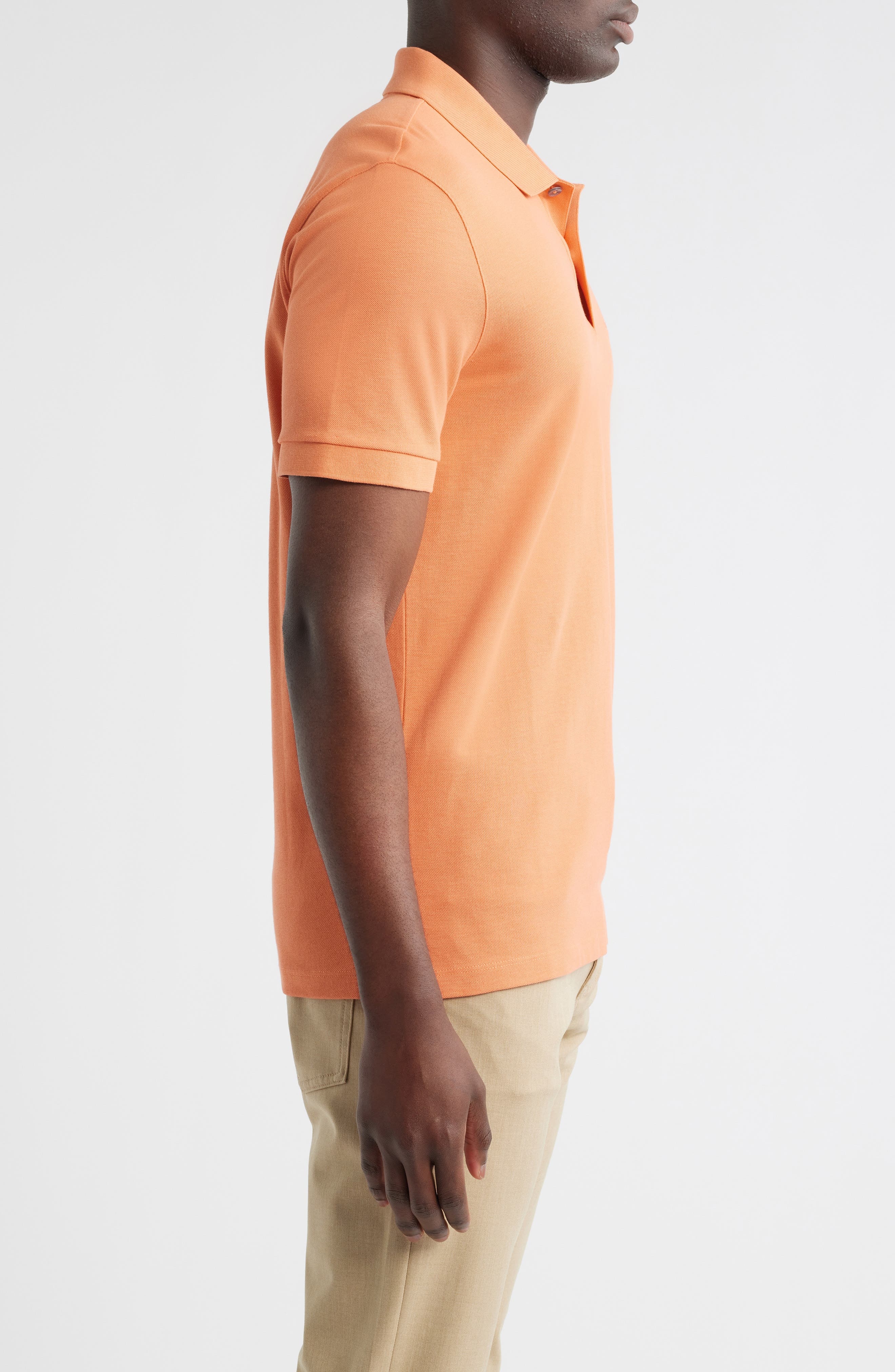 BOSS Pallas Cotton Polo in Bright Orange at Nordstrom - 3