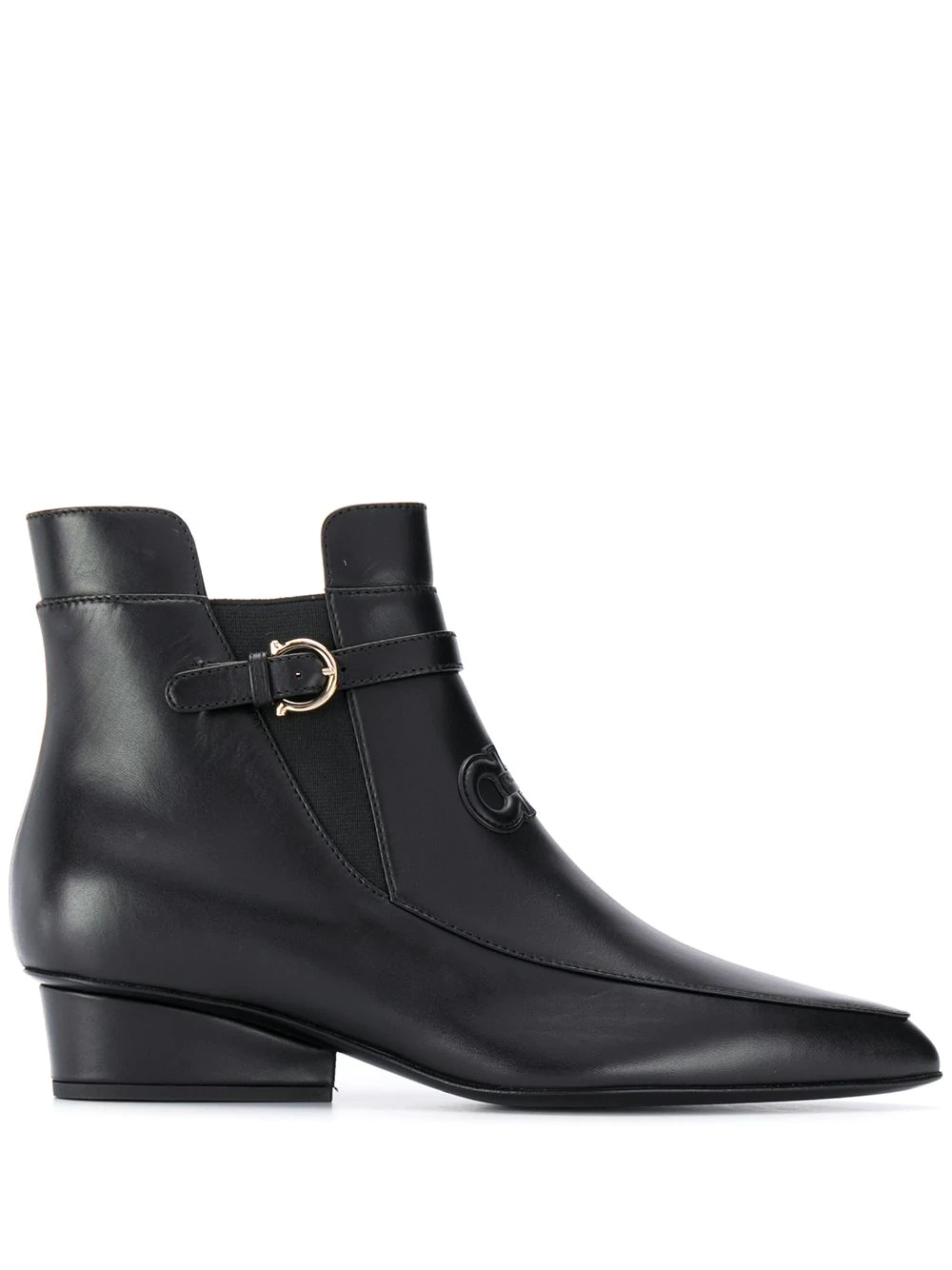 Gancini-logo 40mm ankle boots - 1