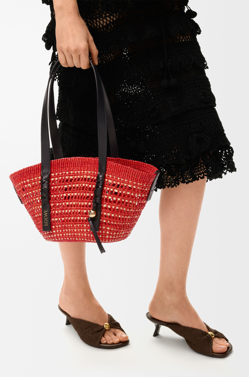 Loewe Small Braid basket in iraca palm and calfskin outlook