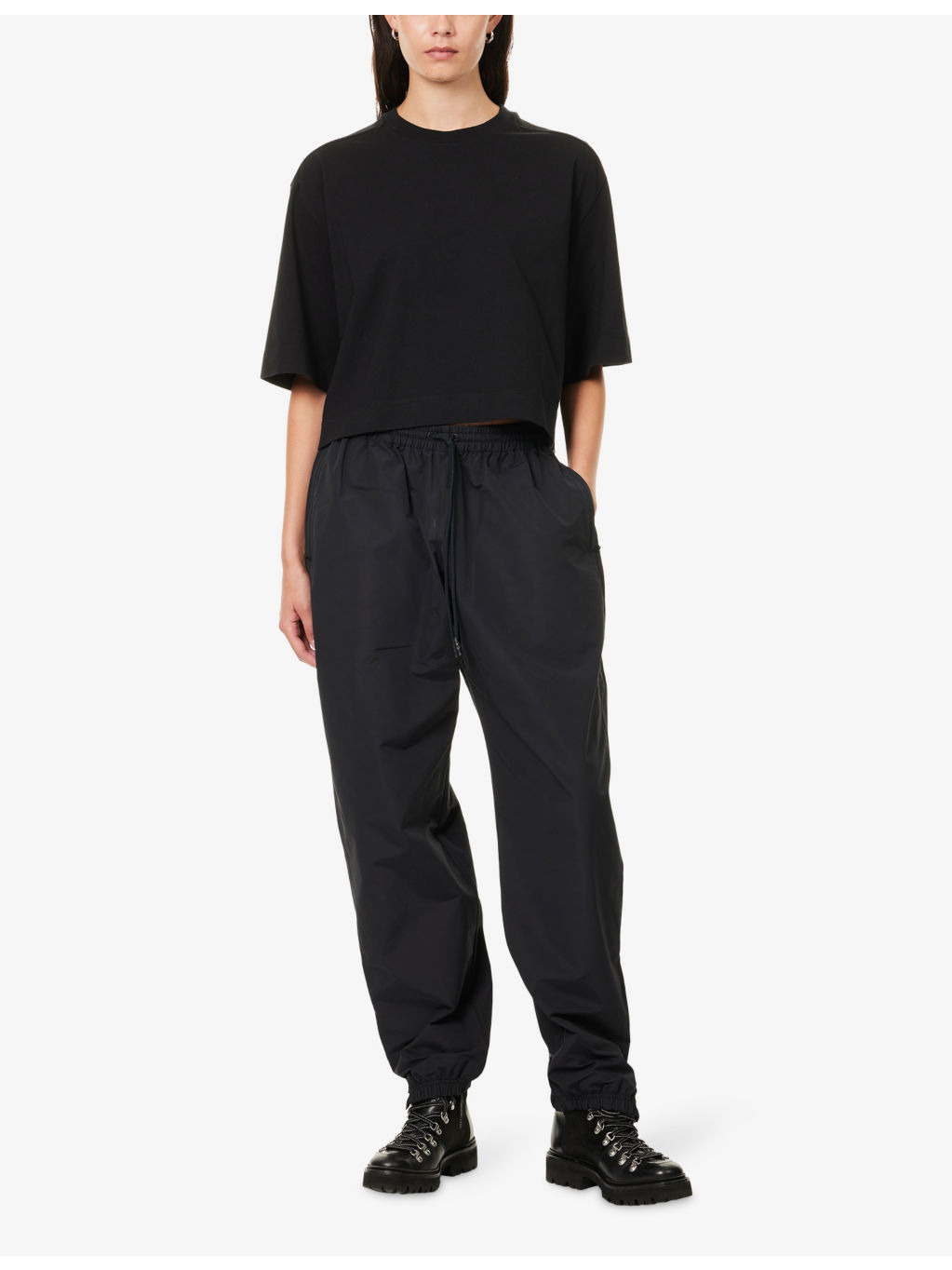 Addison Cropped Cotton-Jersey T-shirt - 2