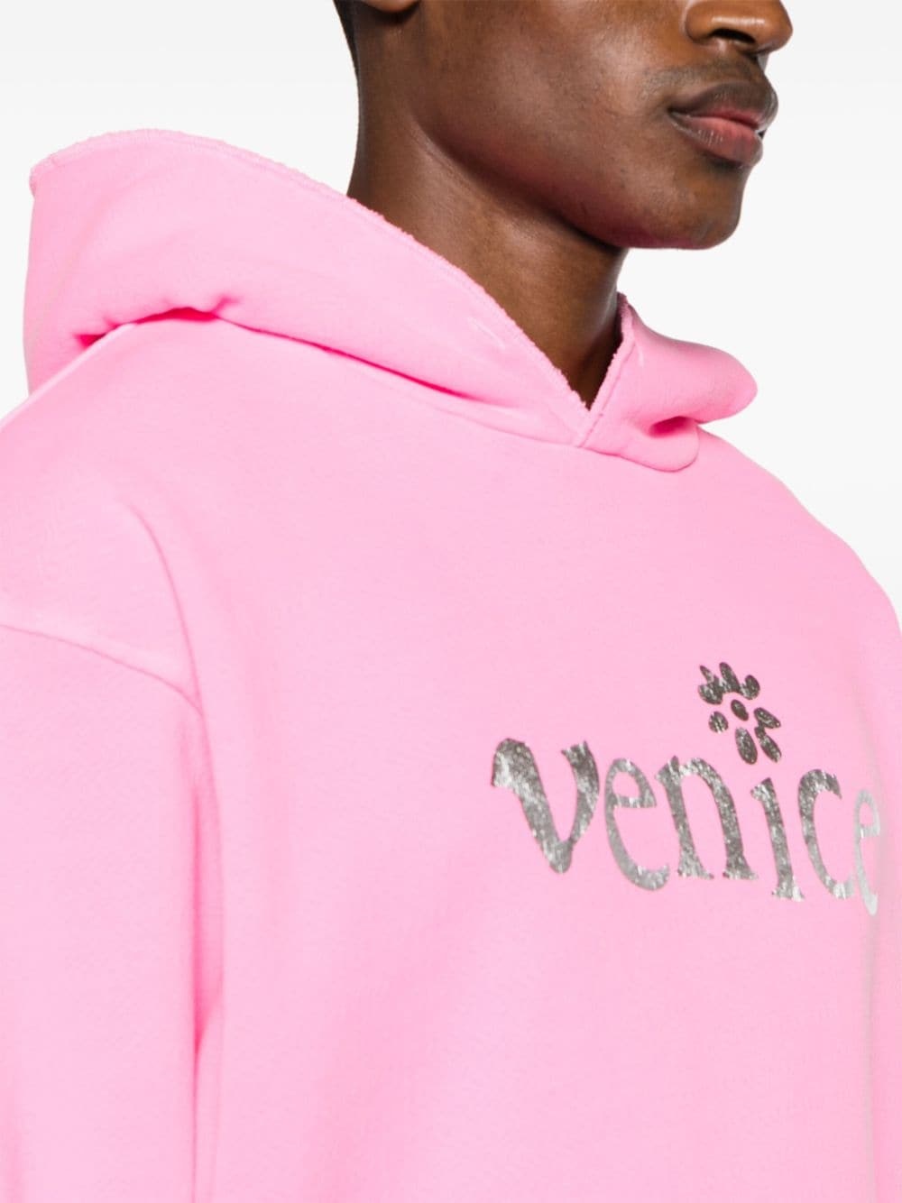 Venice-print cotton hoodie - 6
