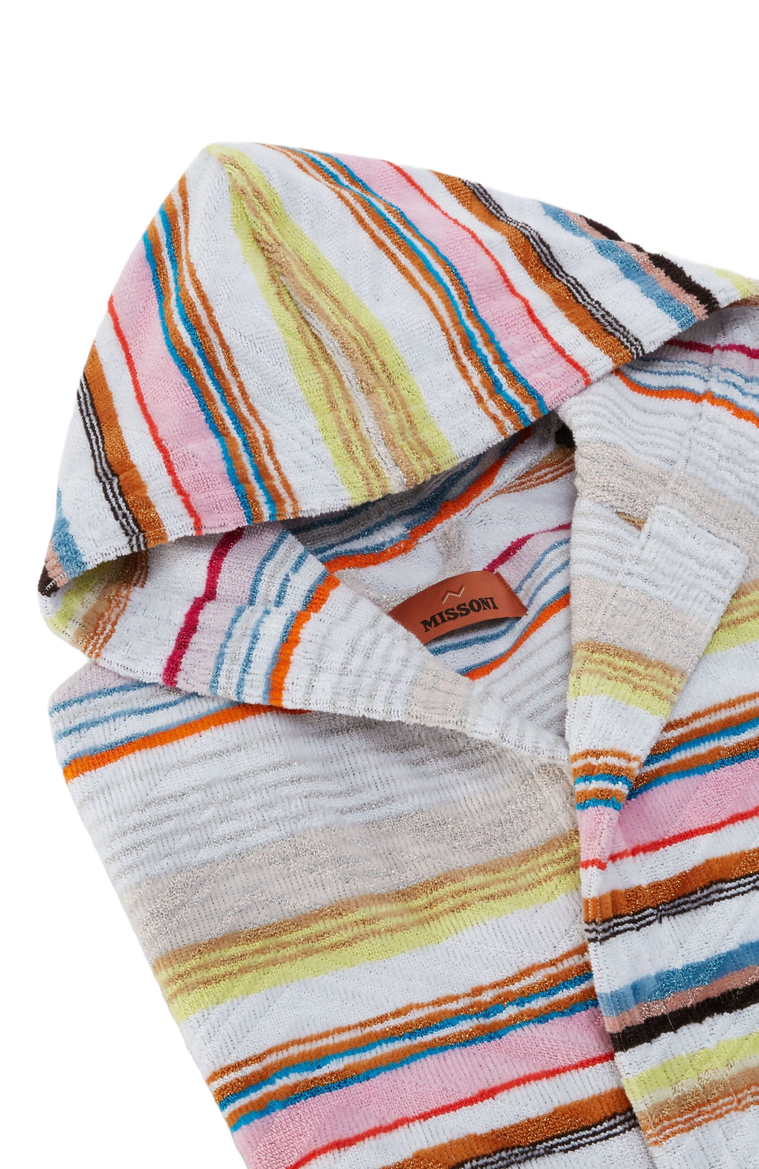 Missoni Home Moonshadow Short Cotton Terry Bathrobe With Lurex in Multicoloured at Nordstrom - 3