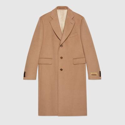 GUCCI Camel coat with label outlook