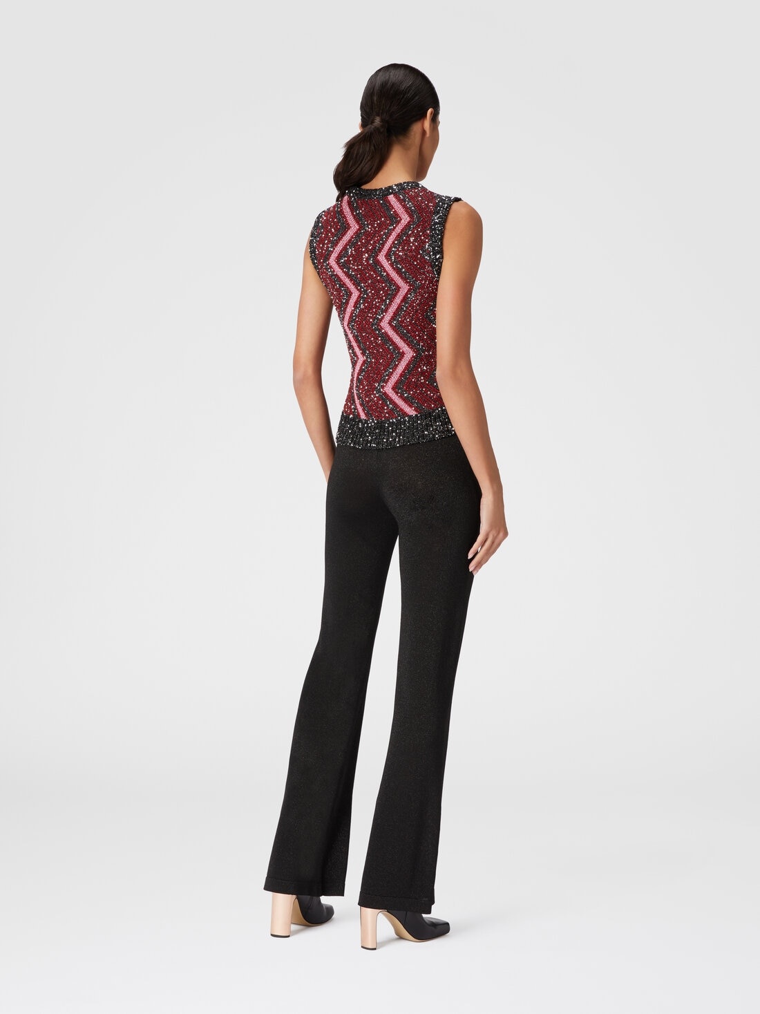 Vest with macro zig zag and sequins - 3