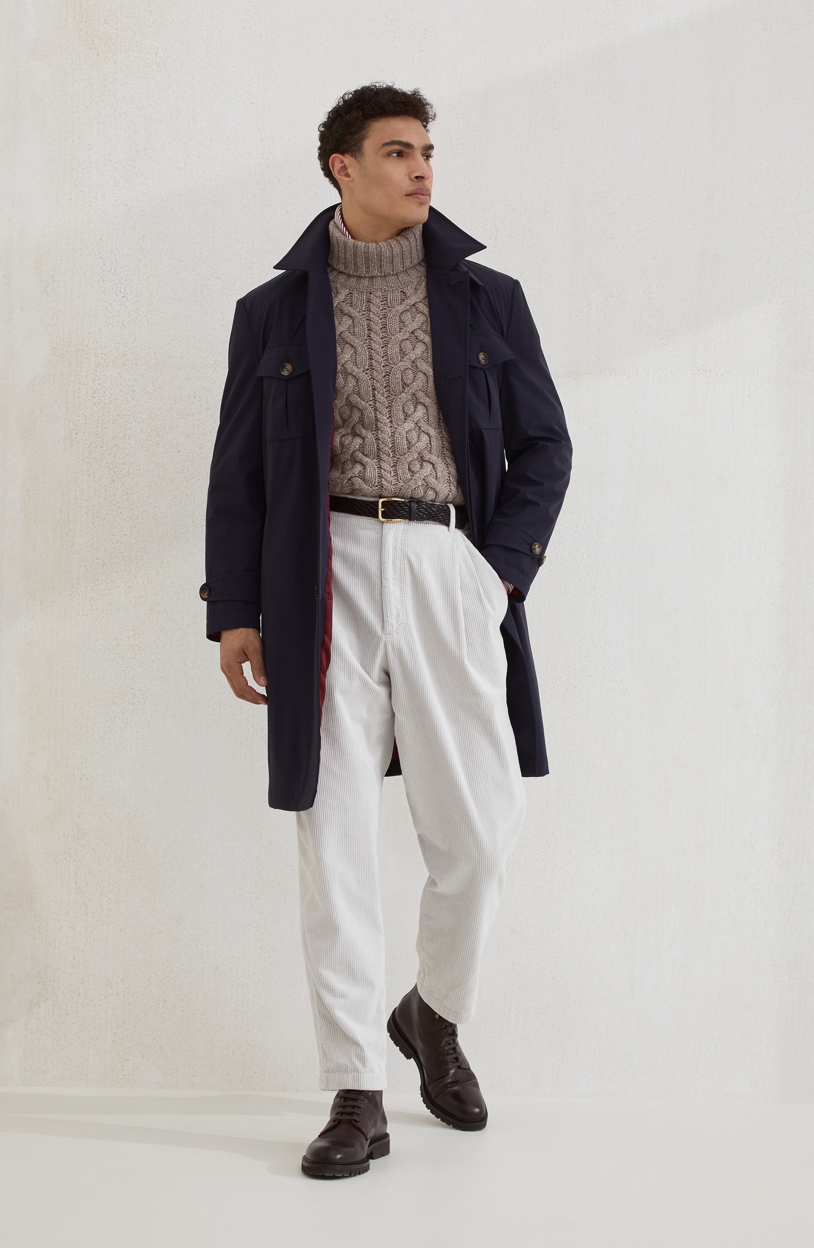 Brunello Cucinelli Redingote in Navy Blue at Nordstrom - 6