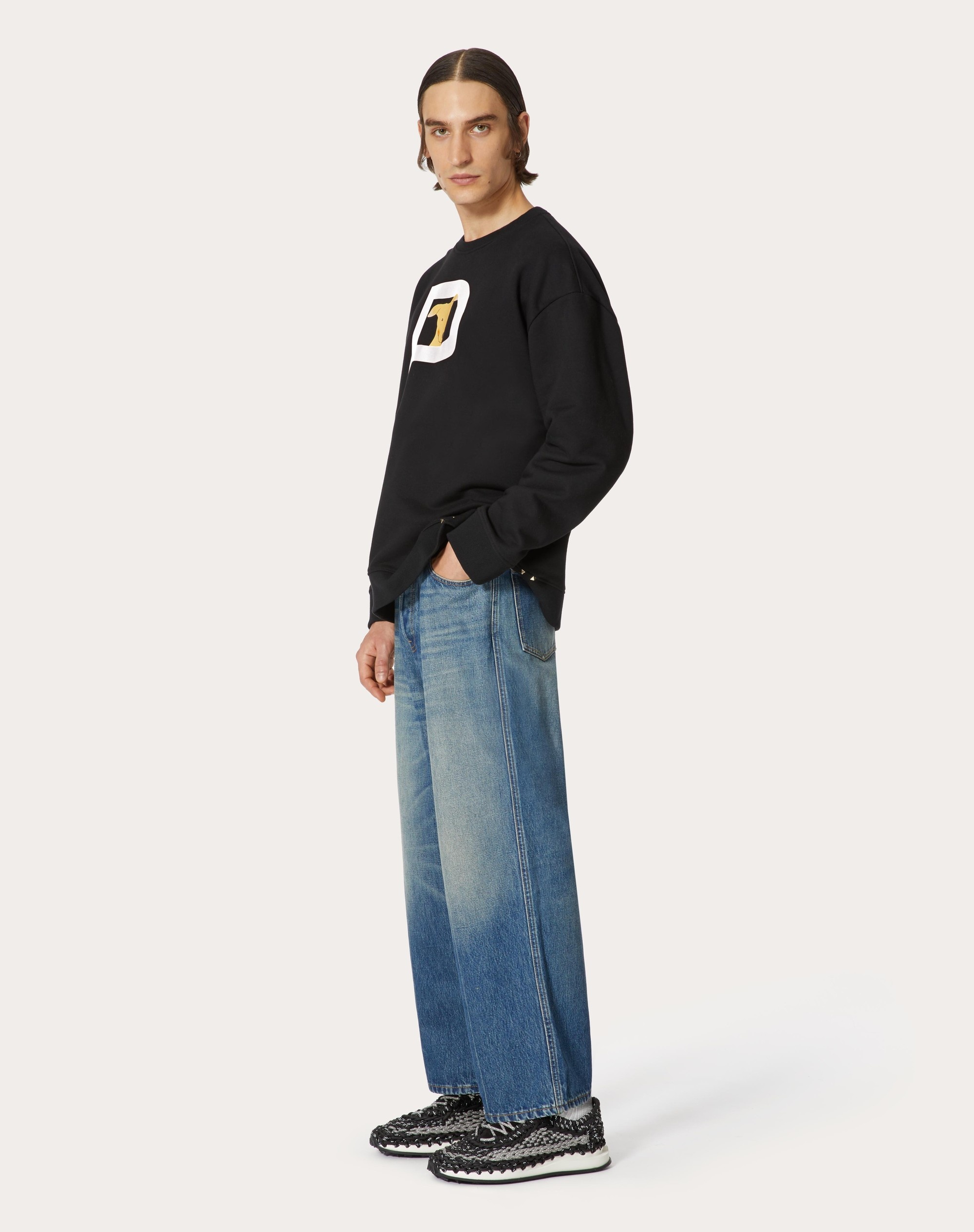 VALENTINO GARAVANI ROCKSTUD PET CUSTOMISABLE UNISEX CREWNECK SWEATSHIRT - 3