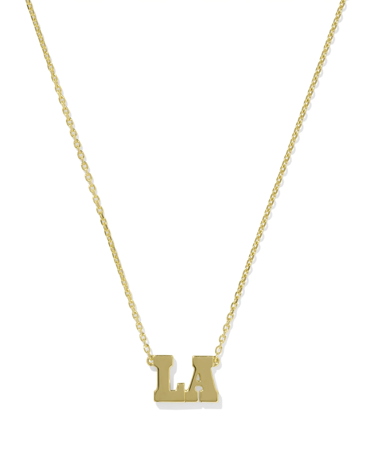 LA Pendant Necklace in 18k Gold Vermeil - 1