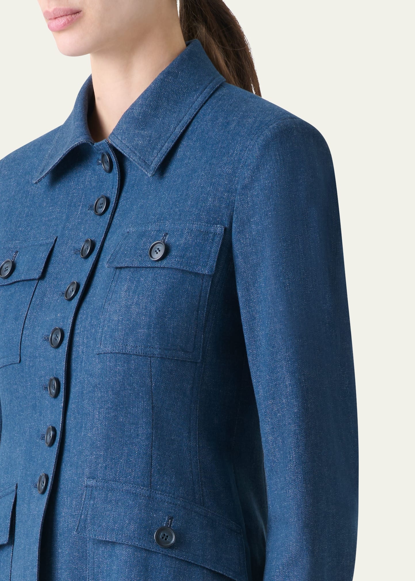 Delia Stretch Denim Jacket - 5