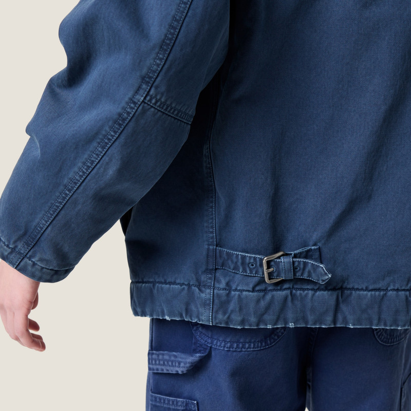 Gabardine trucker jacket with corduroy collar 5