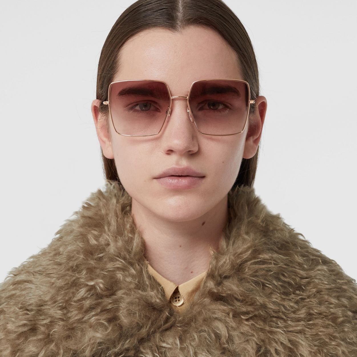 Icon Stripe Detail Square Frame Sunglasses - 3
