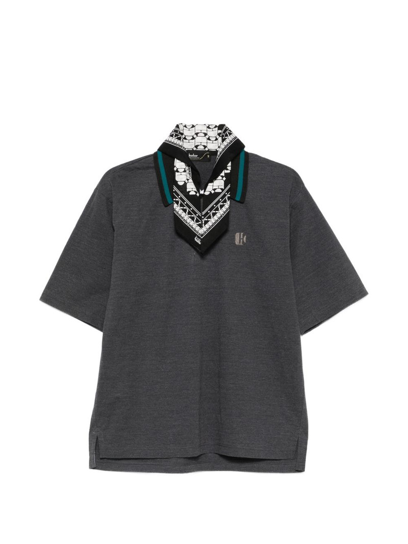 logo-embroidered polo shirt 1