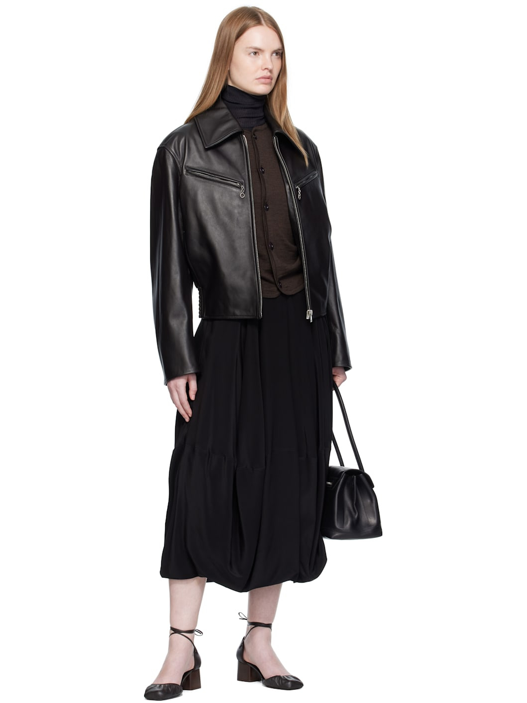 Black Balloon Maxi Skirt - 4