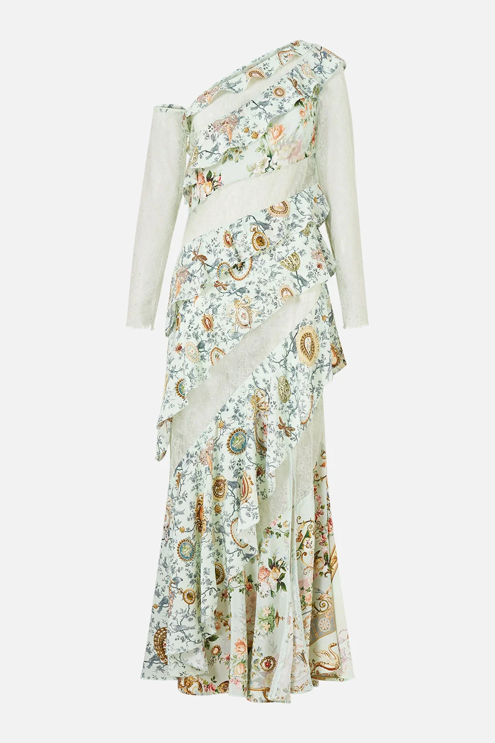 ASYMMETRIC FRILL PANELLED DRESS WILDFLOWER WUNDERLAND - 1