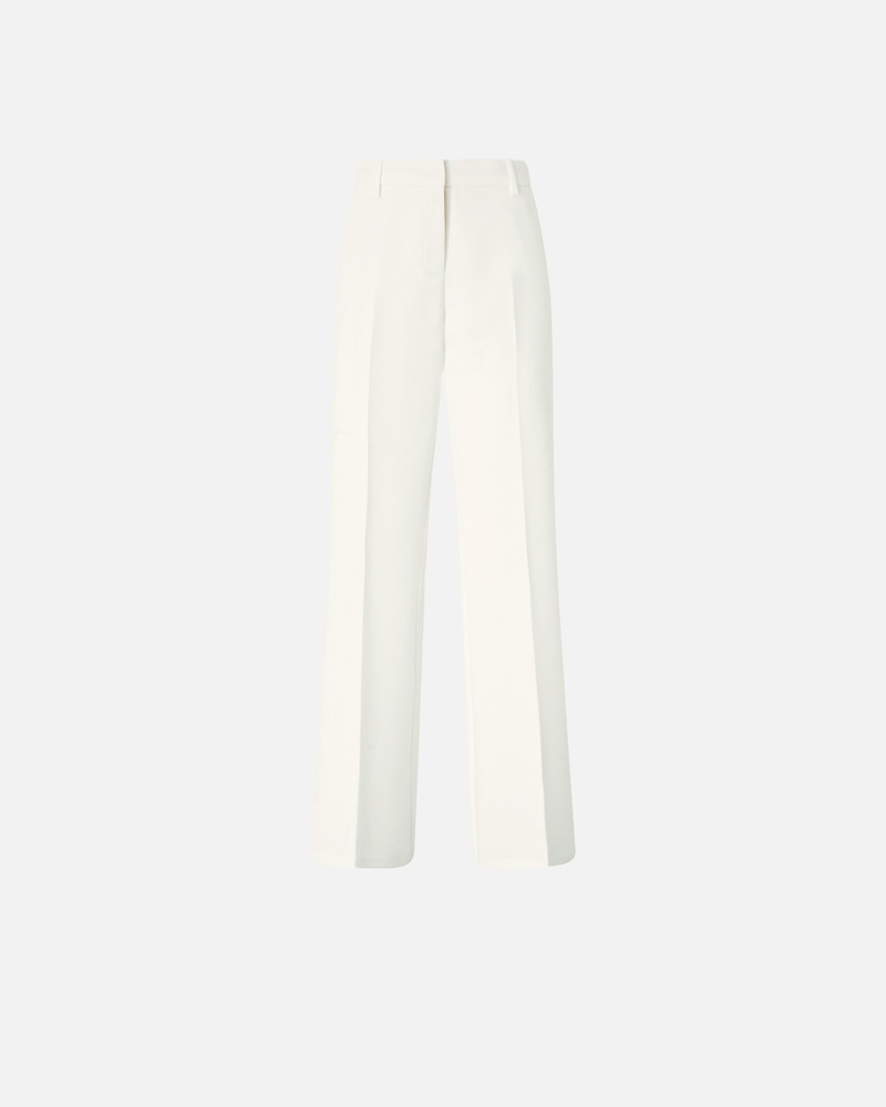 TROUSERS IN CANVAS WITH PRESSED PLEAT DETAIL 1