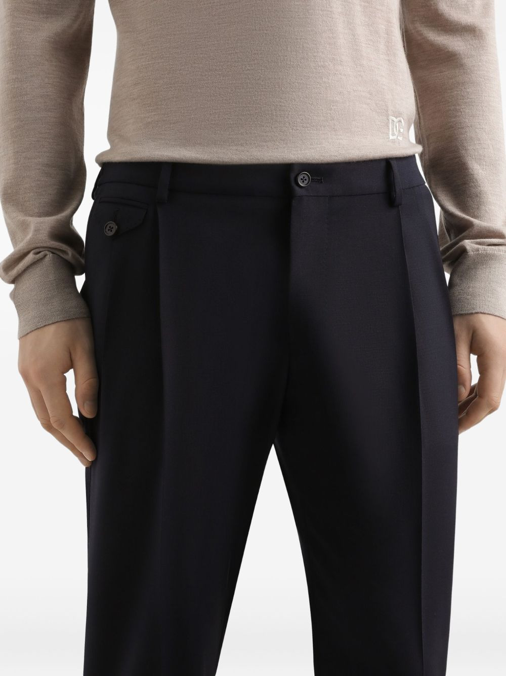 pleat-detail trousers - 5