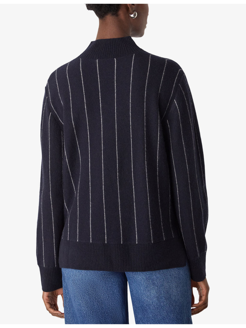 Striped Funnel-Neck Wool Jumper 4