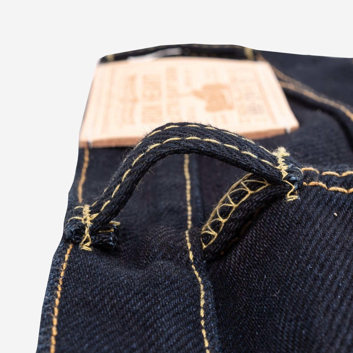 IH-666S-21ib 21oz Selvedge Denim Slim Straight Cut Jeans - Indigo/Black - 9