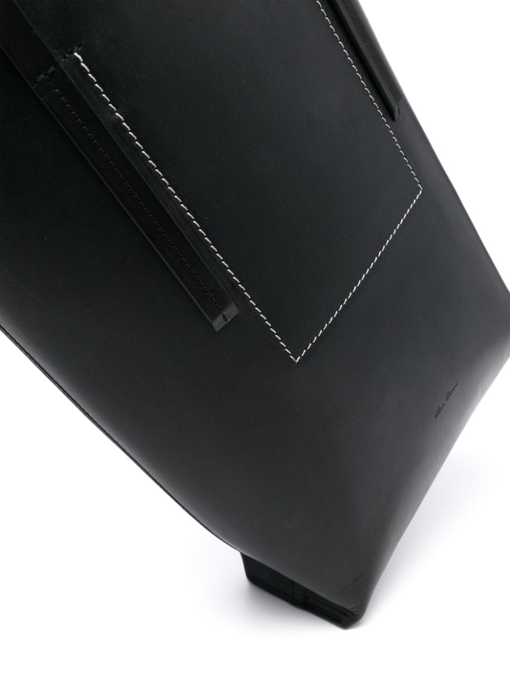 medium leather tote bag - 3