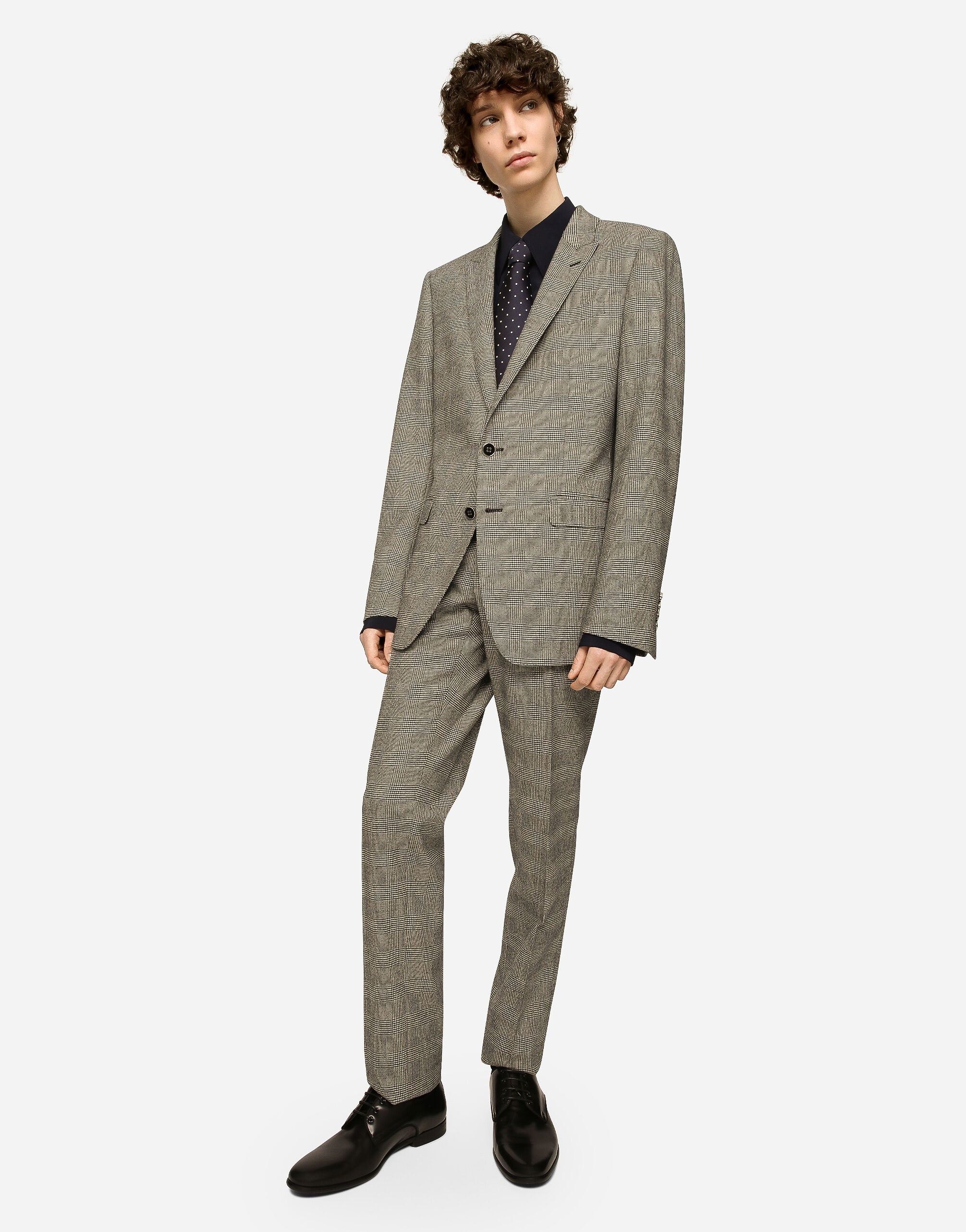 Single-breasted glen plaid Martini-fit suit - 8