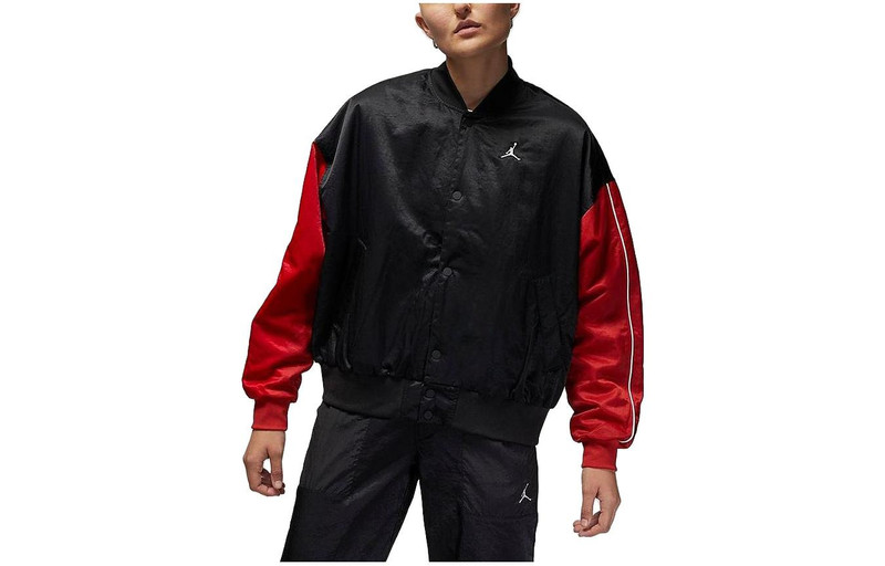 Jordan (WMNS) Air Jordan Flight Renegade Jacket 'Black Red' DV1414-010 outlook