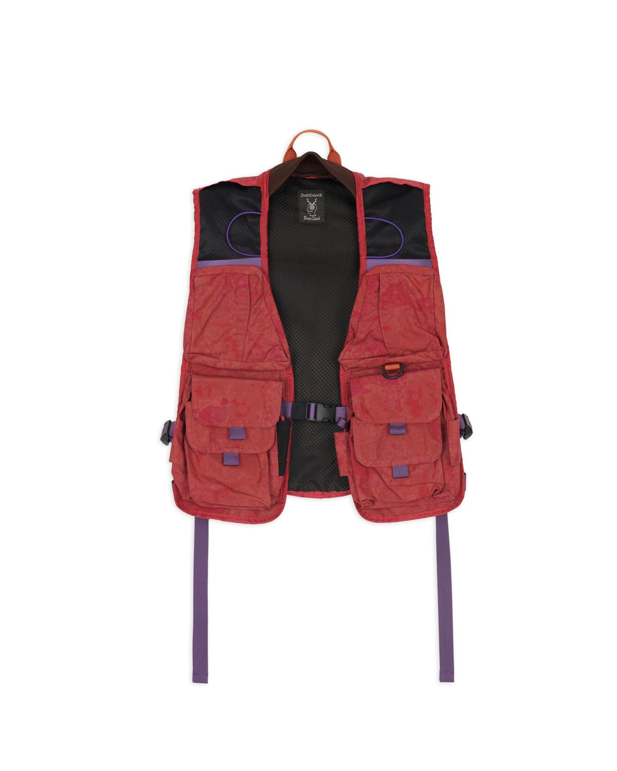 Brain Dead x South2 West8 Fishing Vest Pack - Pink - 1