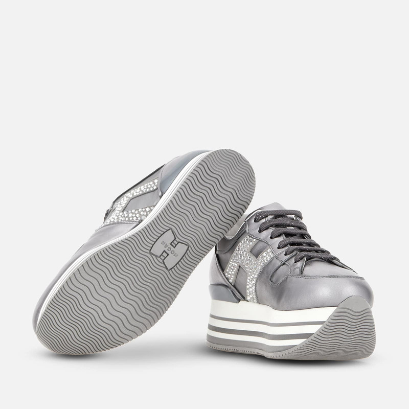 Maxi H222 Sneakers Hogan Atelier Silver White 5