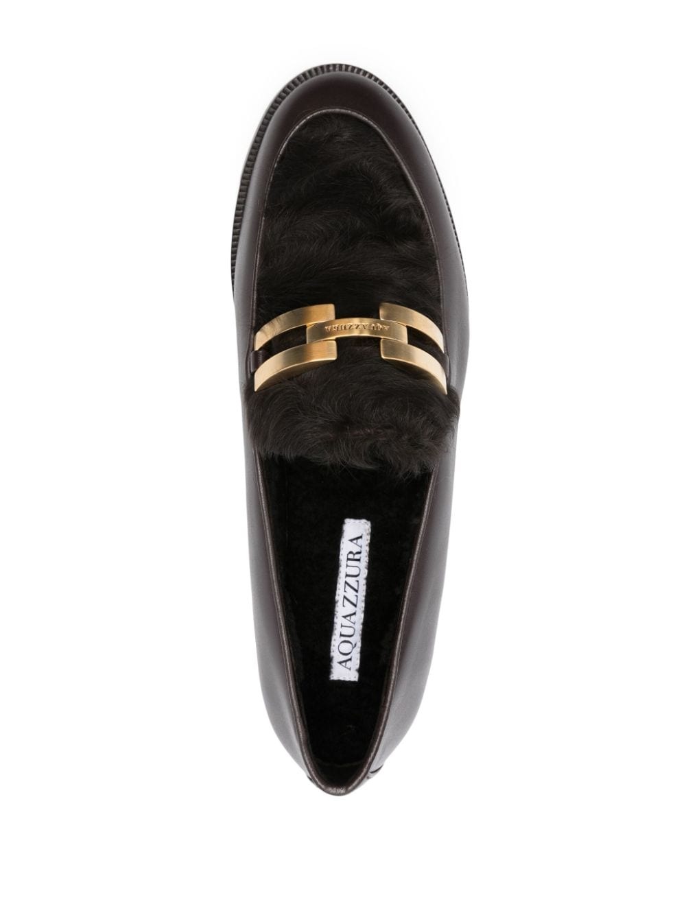 shearling-trim loafers - 4