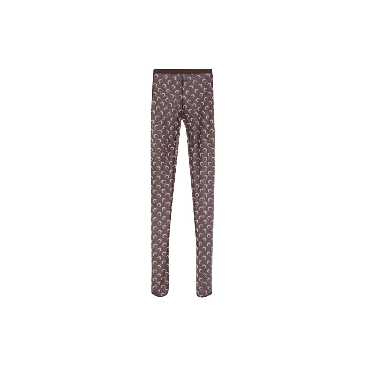 MOON PRINTED MESH TIGHTS (BROWN) - 2