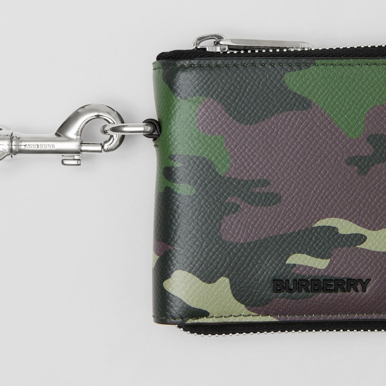 Camouflage Print Leather Ziparound Wallet Lanyard - 2