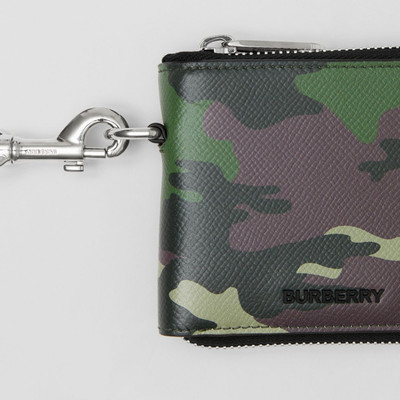 Burberry Camouflage Print Leather Ziparound Wallet Lanyard outlook