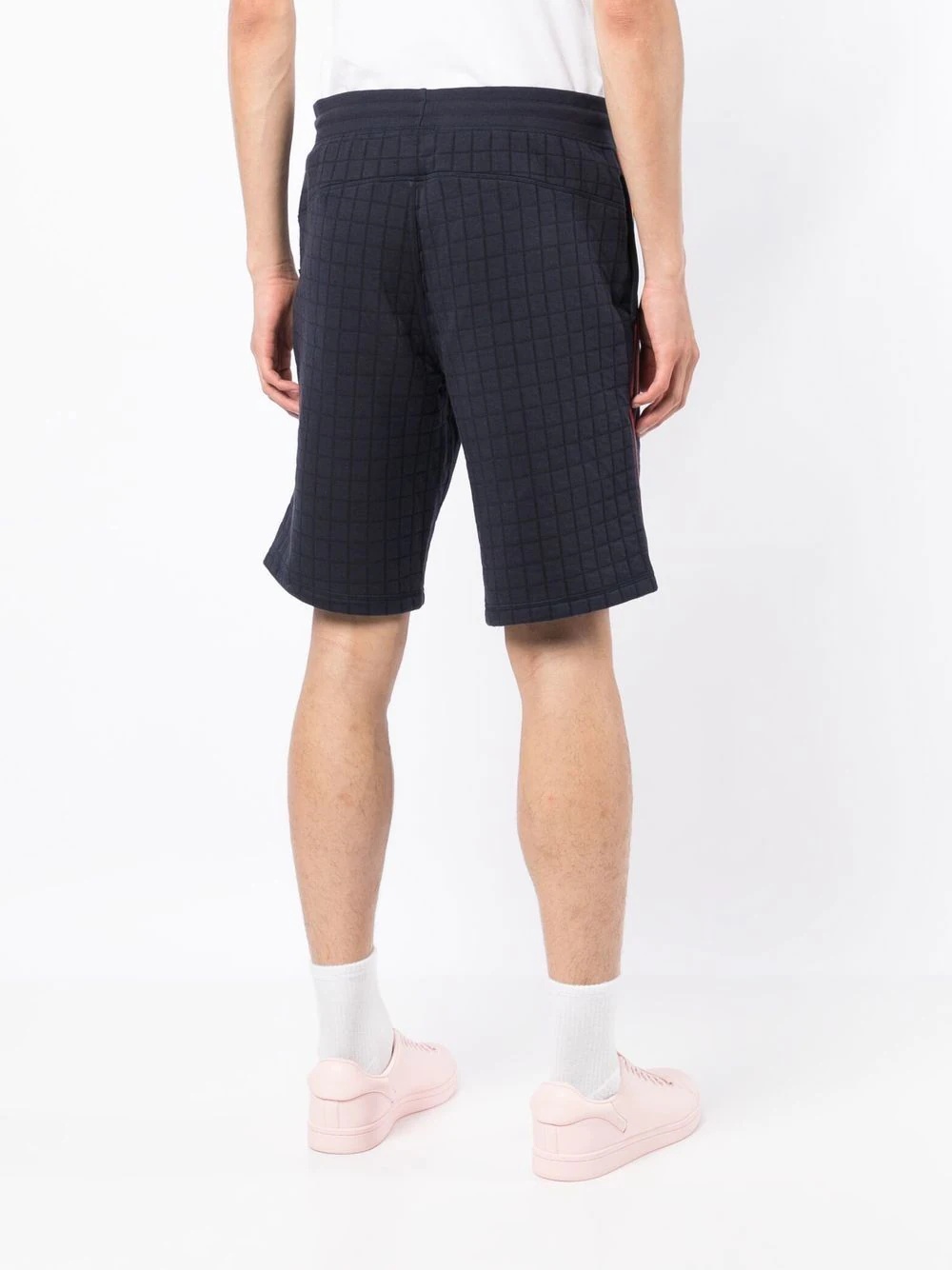 stripe-detail track shorts - 4