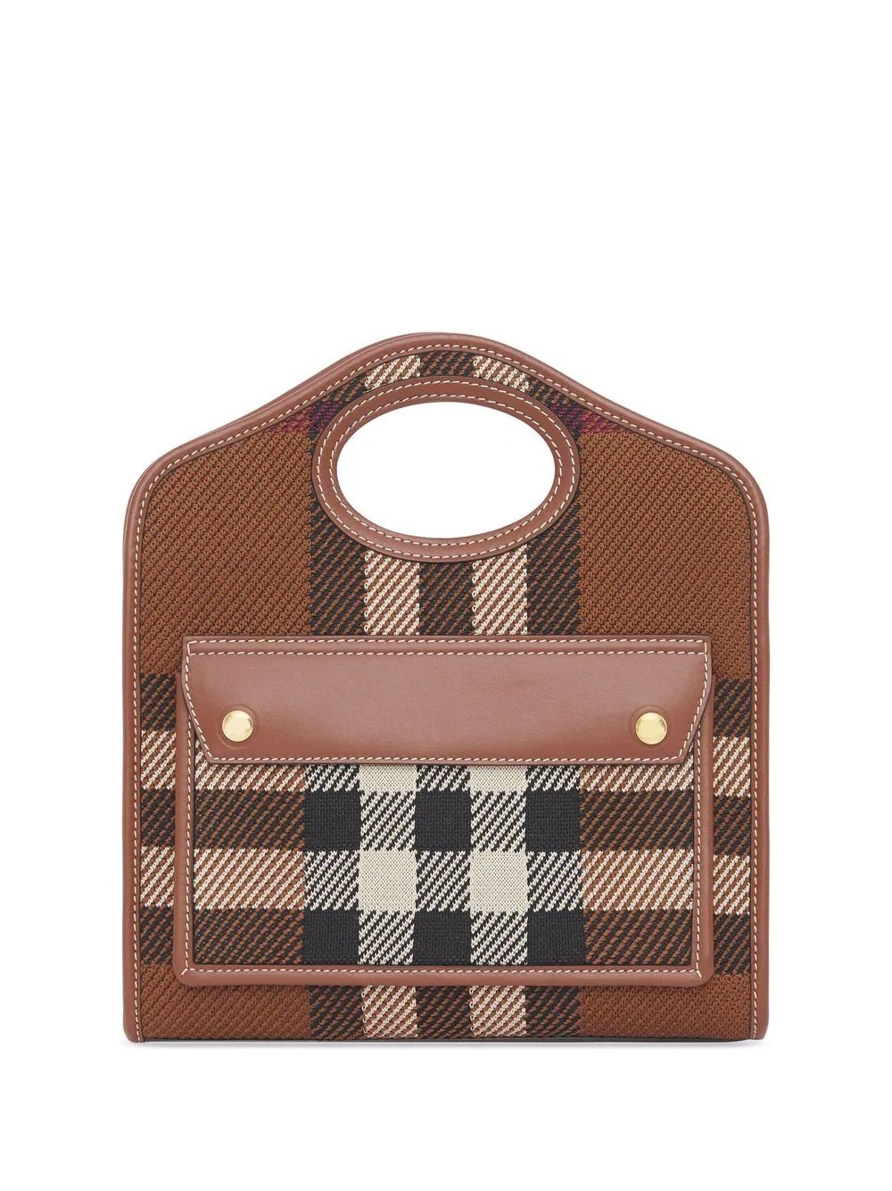 mini knitted check Pocket bag - 1